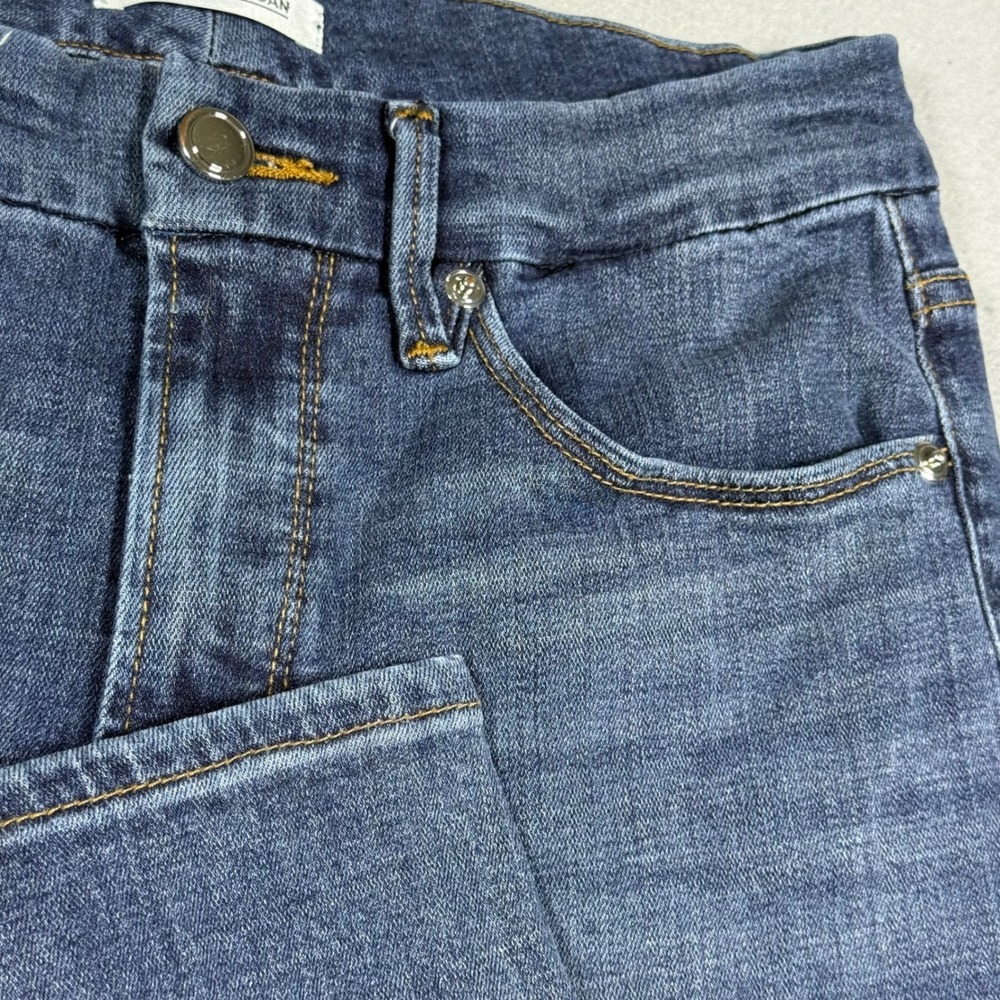Good American Good Legs Crop High Rise Skinny Jeans Medium Blue Denim Women 8 29